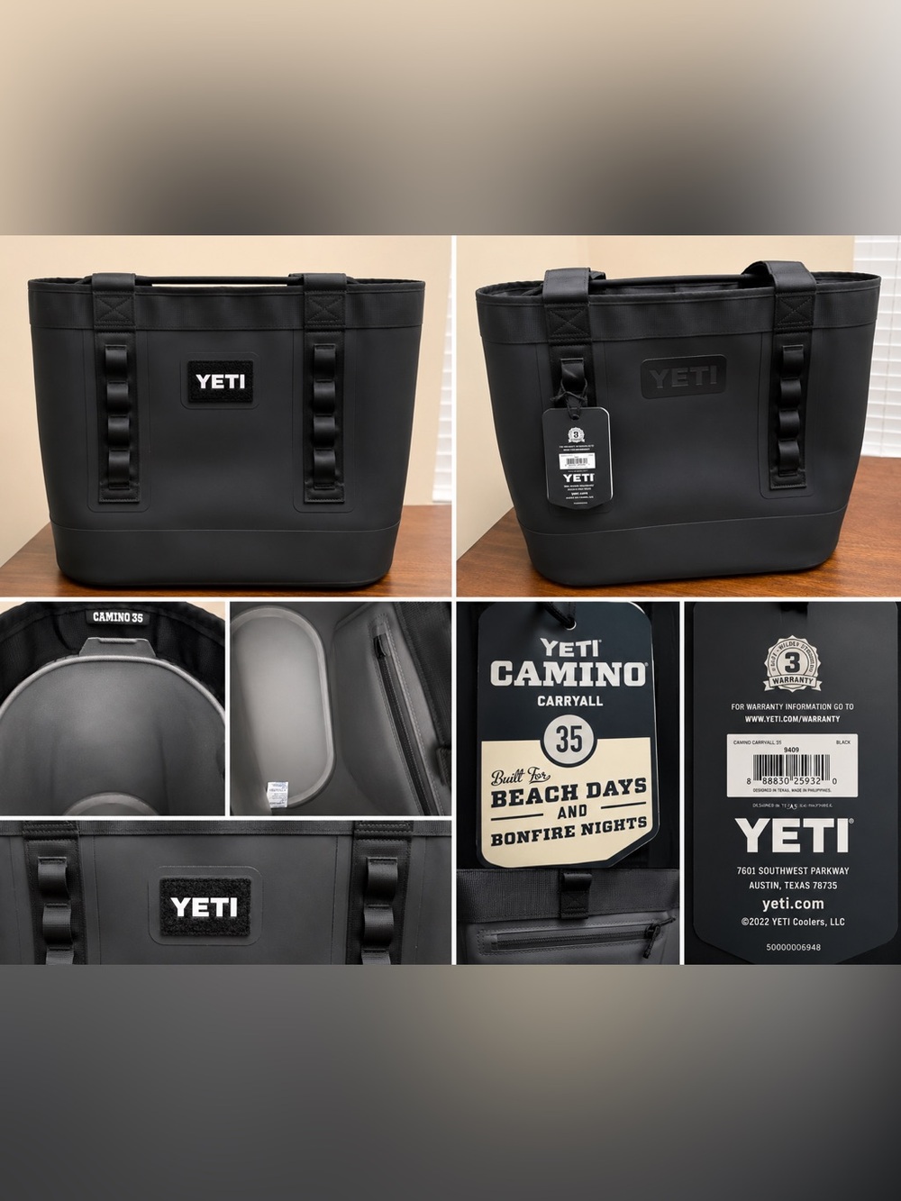 Yeti Black Camino 35 Carryall Tote